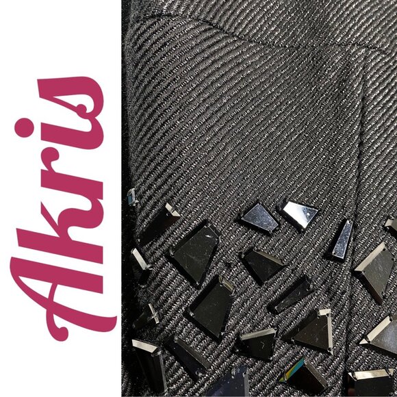 AKRIS BEAD EMBELLISHED ELEGANT SHEATH OCCASION PARTY DRESS, SIZE 8 - Picture 9 of 12